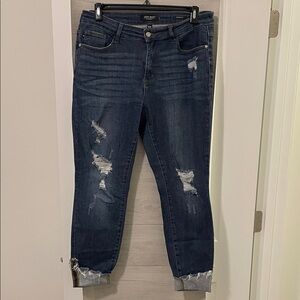 Judy Blue Dark Wash Distressed Jeans